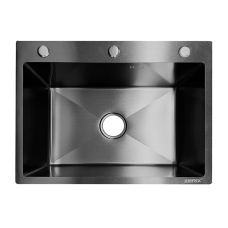 Мийка ZERIX ZH5545 DECOR GRAPHITE (3.0/0.8) з нержавіючої сталі (колір графіт) (ZX6171)