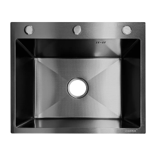 Мийка з нержавіючої сталі ZERIX ZH5045 MICRO DECOR GRAPHITE (3.0/0.8) (колір графіт) (ZX6169)