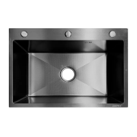 Мийка з нержавіючої сталі ZERIX ZH6045 MICRO DECOR GRAPHITE (3.0/0.8) (колір графіт) (ZX6177)