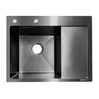 Мийка з нержавіючої сталі ZERIX ZH6350L DECOR GRAPHITE (3.0/0.8) (колір графіт) (ZX6191)