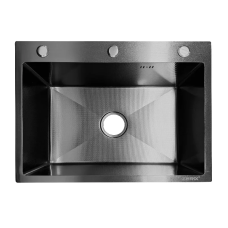 Мийка ZERIX ZH5545 MICRO DECOR GRAPHITE (3.0/0.8) з нержавіючої сталі (колір графіт) (ZX6173)