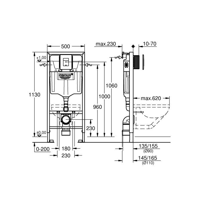 Інсталяційний комплект 5 в 1 Grohe Rapid (39449000)