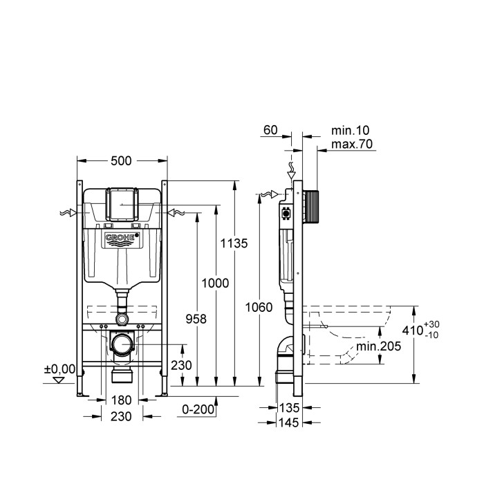 Інсталяція для унітазу Grohe Rapid SL (38840000)
