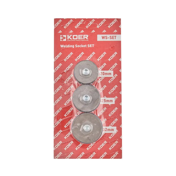 Комплект насадок KOER WS-SET для паяльника PPR (кол. синій) 20мм,25мм,32мм (KR5821)