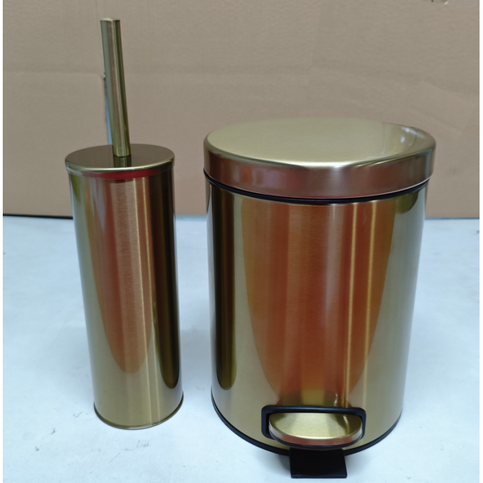 Йоржик для унітазу підлоговий Mixxus Ellipse-TB0202 Brushed Gold (колір матове золото) (MI8401)