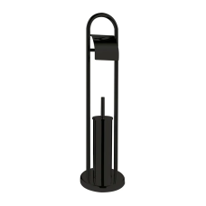 Єрш для підлоги з папероутримувачем ZERIX KIT ME04 Black (ZX4644)