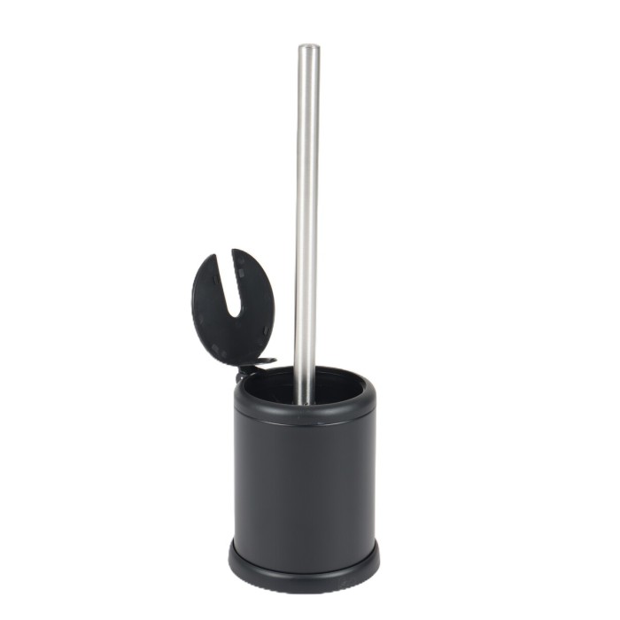 Йоржик для унітазу підлоговий Mixxus Topper-TB0201 Black колір чорний (MI7095)
