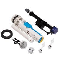 Комплект арматури Mixxus Premium BUTTON-1802-1/2" спускна 2-х кнопочна+наповнювальна з нижн.підкл., пласт.різьб.1/2" (MP6720)