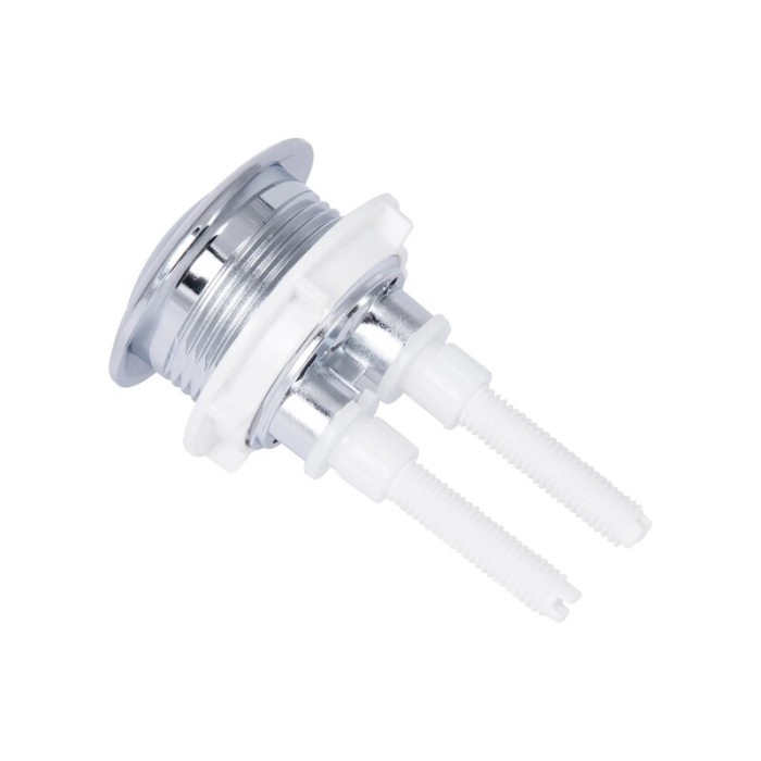 Комплект арматури: MIXXUS BUTTON-1808-1/2" СПУСКНА 2-х кнопочна + НАПОВНЮВАЛЬНА з НИЖНІМ підведенням, пластикове різьблення 1/2" (MI8477)