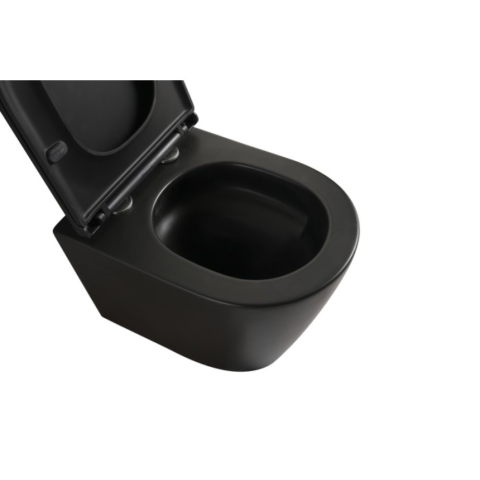 MIXXUS PREMIUM BEVEL-SET-2101 BLACK Комплект: Унітаз система змиву TORNADO 1.0+ Інсталяція з панеллю змиву BLACK MAT (MP6669)