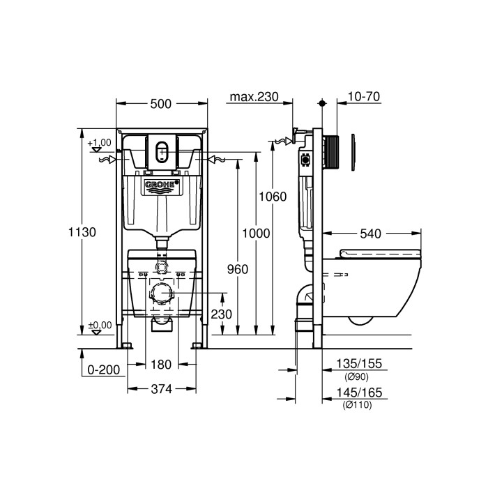 Інсталяційний комплект Grohe Rapid 5 в 1 (36503000)