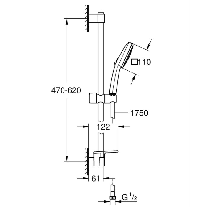 Набiр змiшувачiв Grohe Eurosmart 4 в 1 для ванни та кухні (UA123248M3)