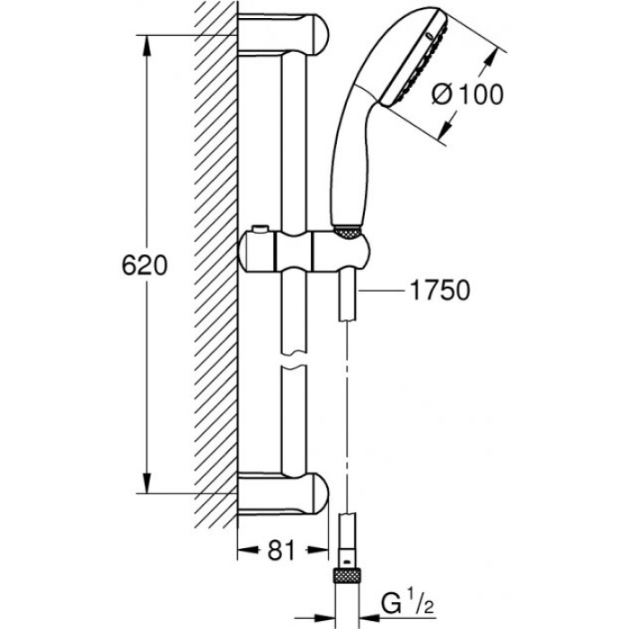 Набір змішувачів Grohe Eurosmart (124458)