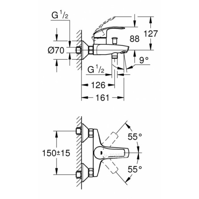 Набір змішувачів Grohe Eurosmart M-Size (123248MK)