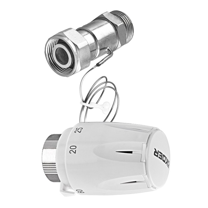 Термоголовка Koer KR.1337 - M30x1.5 з проточним сенсором (KR5219)
