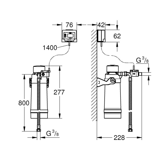 Фільтр, головка для фільтра та витратомір Grohe RED (40438001)