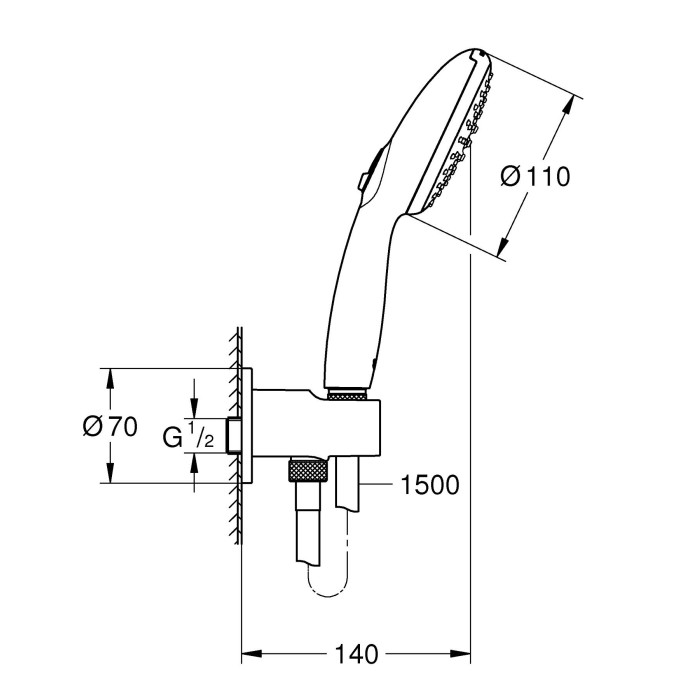 Душовий набір Grohe Tempesta 110, 2 режими (26406003)