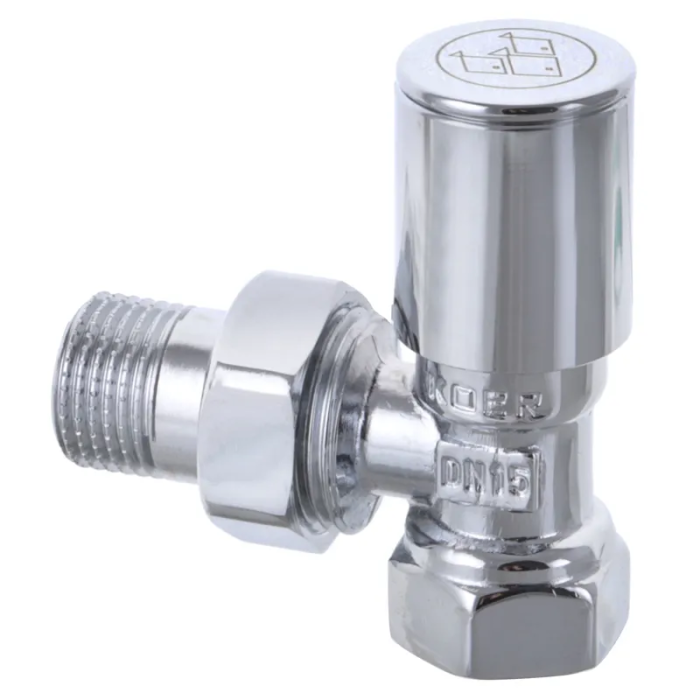 Кран для рушникосушки кутовий Koer KR.531 - 1/2" (Ціна за 1 шт.) (KR3073)