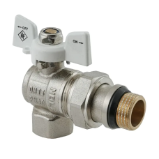 Кран кульовий з американкою Nolf classic NFC.983-06-1/2" FM ГШМ WHITE кутовий "антипротікання" (NF3162)