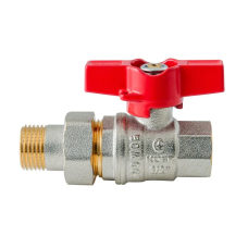 Кран з американкою Koer Extreme KE.227-15 - 1/2" ручка "метелик" червона (KR5765)