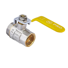 Кран кульовий Waterpro WP602-15FFL-Y - 1/2" FFL ГГВ YELLOW, ручка "важіль" жовта (WP2929)