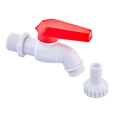 Кран пивний PVC (White+red) Plamix PVI-1/2" (PM0631)