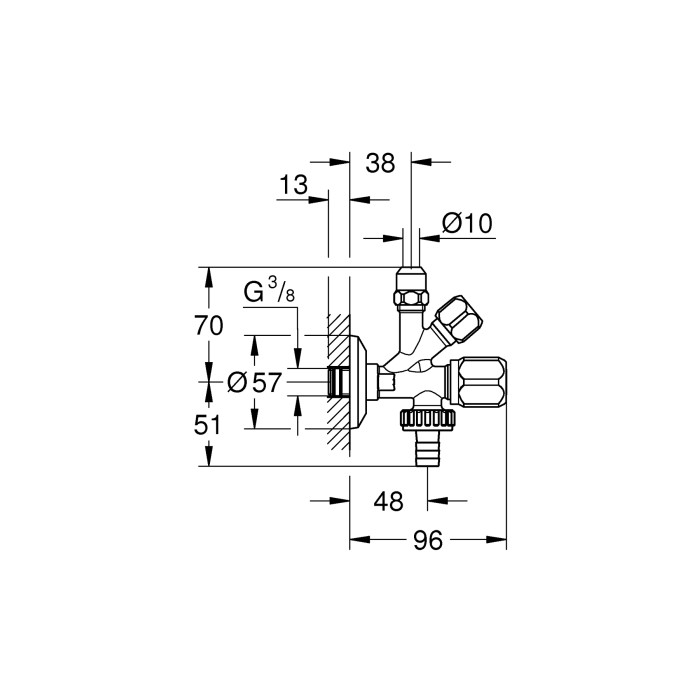 кутовий вентиль Grohe (22034000)
