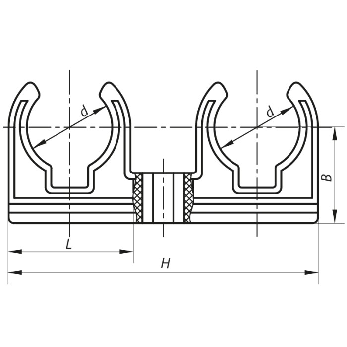 Подвійне кріплення для PPR труби 20 Koer K0080.PRO (KP0096)