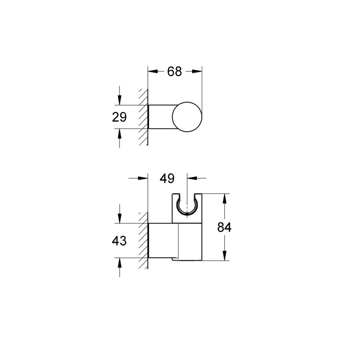 Настінний тримач для ручного душу Grohe Rainshower neutral (27055000)
