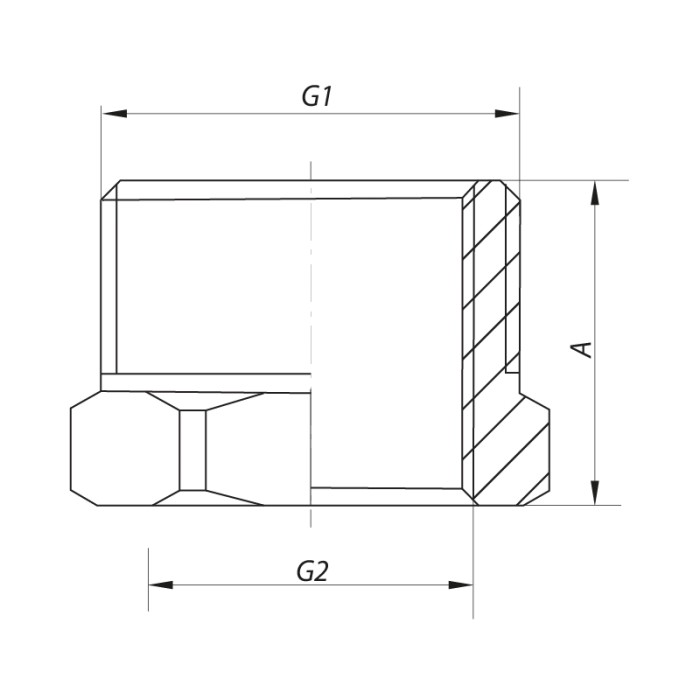Футорка 3/4"x2" Koer KF.F0820 (KF0088)