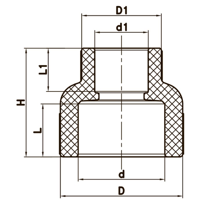 Муфта редукційна ВВ 50x40 PPR Koer K0038.PRO (KP0046)