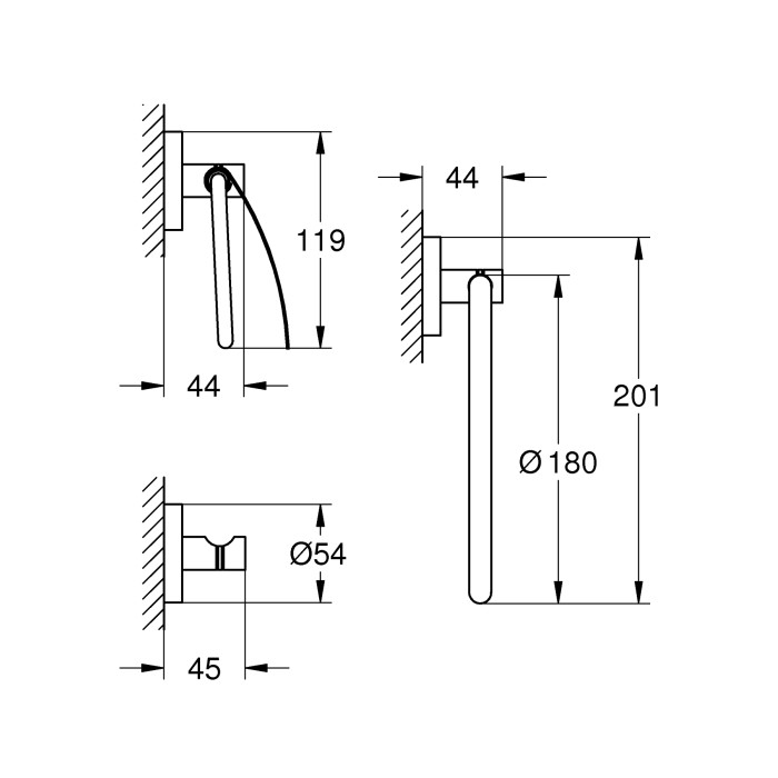 Набір аксесуарів 3 в 1 Grohe Essentials New (40775001)
