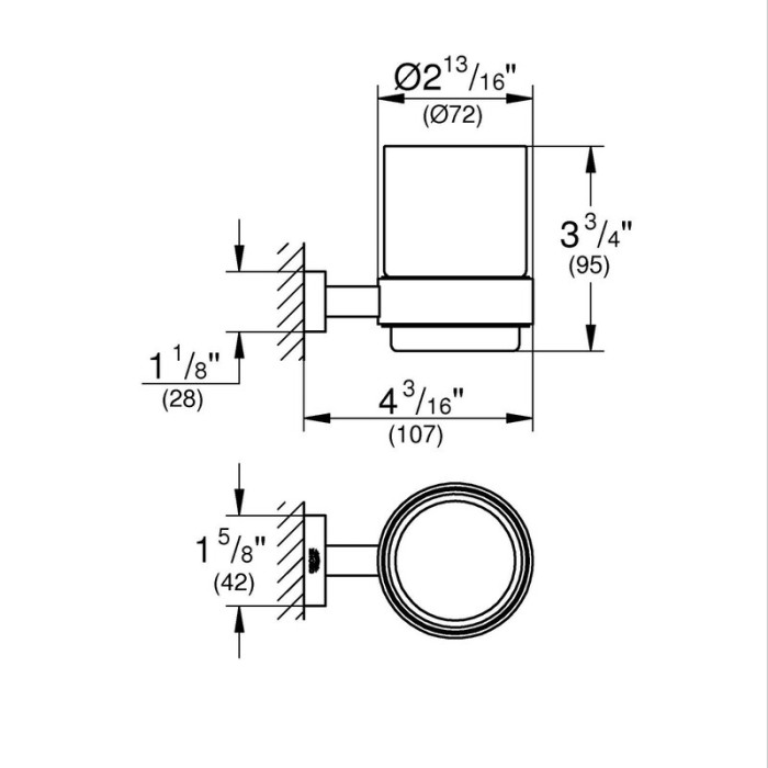 Набір аксесуарів 3в1 Grohe Essentials Cube (BF40511EC)