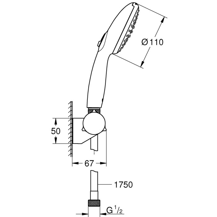 Набір для душу Grohe Tempesta 110 (27601003)