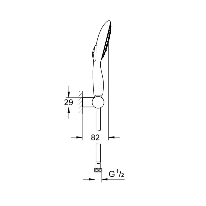 Душовий набір з тримачем, 4 режими струменю Grohe Power&Soul (27742000)