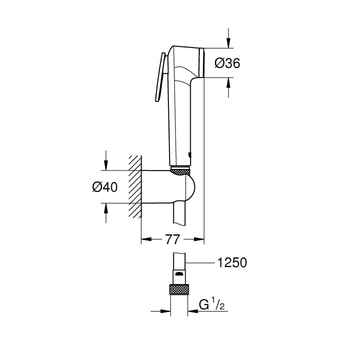 Гігієнічний душовий набір Grohe Tempesta-F Trigger Spray (27513001)