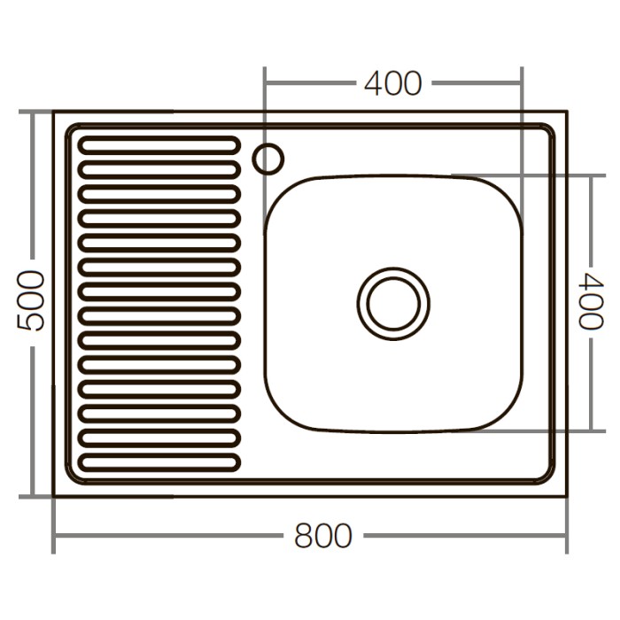 Кухонна мийка накладна Zerix Z8050R-04-160E (Satin) (ZX1615)