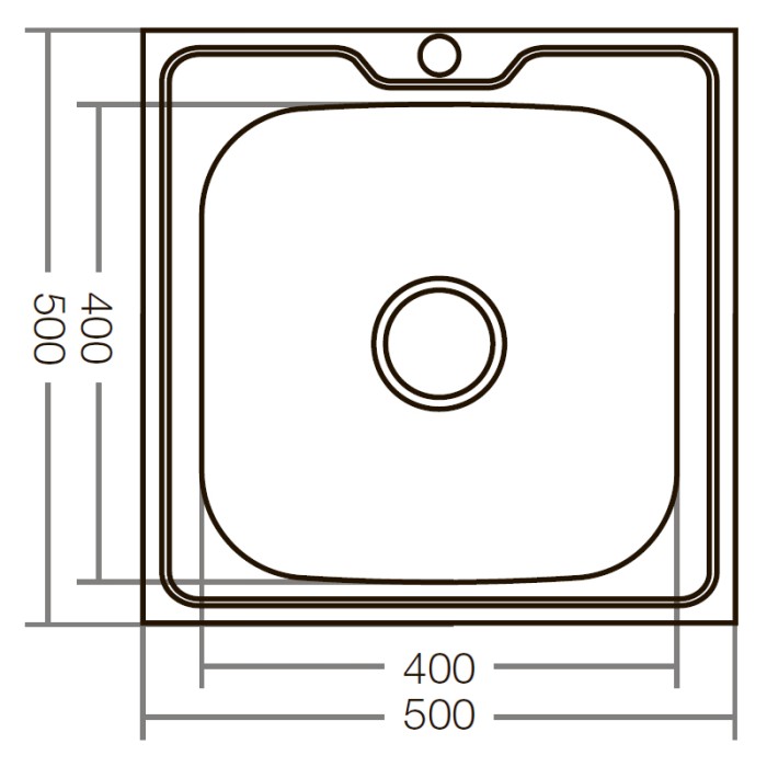 Кухонна мийка накладна Zerix Z5050-04-160E (Satin) (ZX1608)