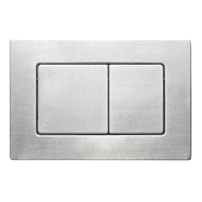Панель змиву Koer KT-0612-02 240x160x10mm з нержавіючої сталі, кнопка квадратна SUS304 (KR6120)
