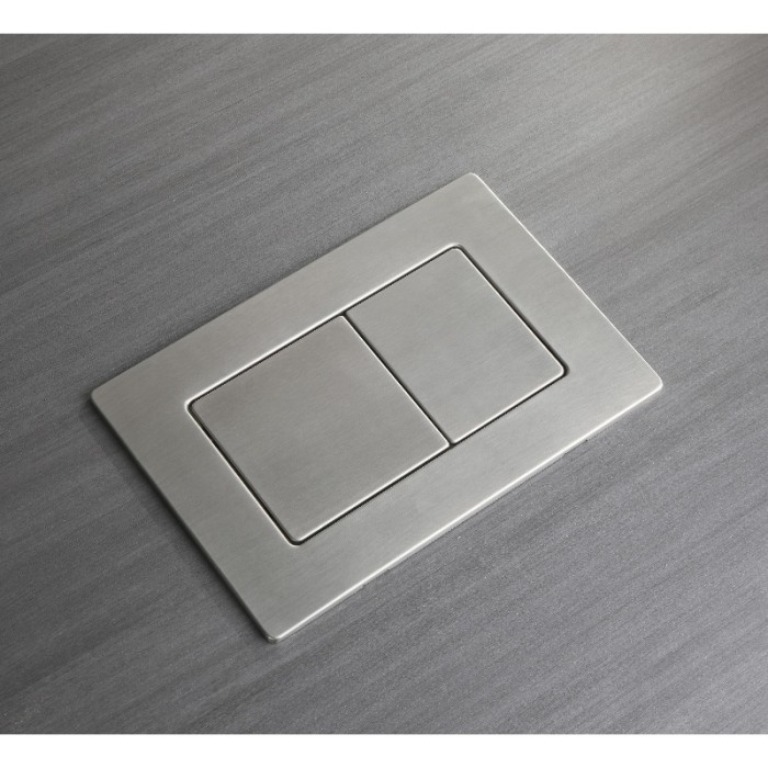 Панель змиву Koer KT-0612-02 240x160x10mm з нержавіючої сталі, кнопка квадратна SUS304 (KR6120)