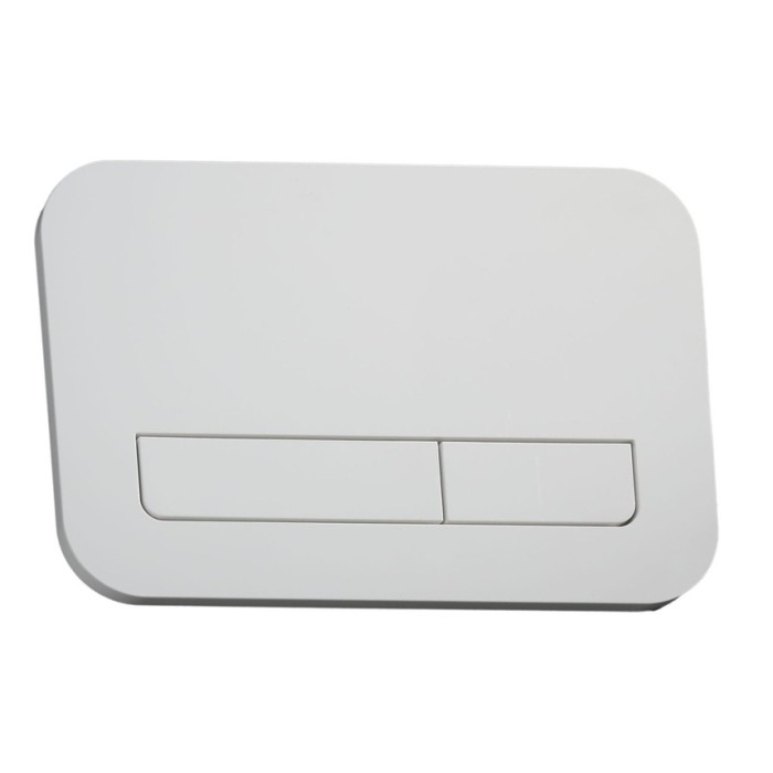 Панель змиву Koer KT-0609-03 240x160x7mm пластикова, кнопка лінійна (колір білий) (KR6129)