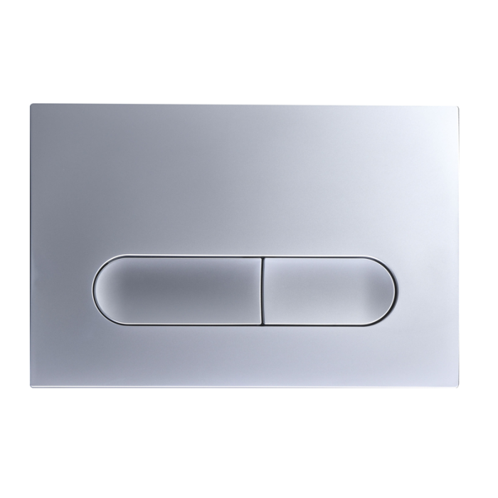Панель змиву Koer KT-0608-14 240x160x10mm пластикова, кнопка закруглена (колір сатин) (KR6127)