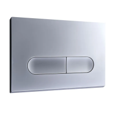 Панель змиву Koer KT-0608-14 240x160x10mm пластикова, кнопка закруглена (колір сатин) (KR6127)