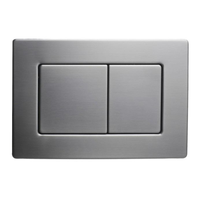 Панель змиву Koer KT-0612-07 240x160x10mm з нержавіючої сталі, кнопка квадр. (колір графіт) (KR6122)
