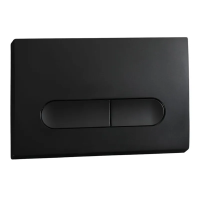 Панель змиву Koer KT-0608-05 240x160x10mm пластик., кнопка закруглена (колір чорний матовий) (KR6125)