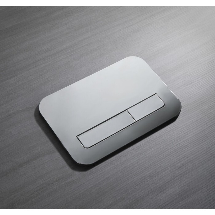 Панель змиву Koer KT-0609-01 240x160x7mm пластикова, кнопка лінійна (колір хром) (KR6130)