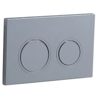 Панель змиву Koer KT-0605-01 220x140x12mm пластикова, кнопка кругла (KR5317)