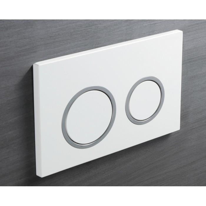Панель змиву Koer KT-0605-03 220x140x12mm пластикова, кнопка кругла (KR5316)