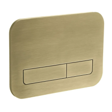 Панель змиву Koer KT-0609-12 240x160x7mm пластикова, кнопка лінійна (колір матове золото) (KR6132)