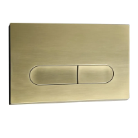 Панель змиву Koer KT-0608-12 240x160x10mm пластик., кнопка закруглена (колір матове золото) (KR6126)
